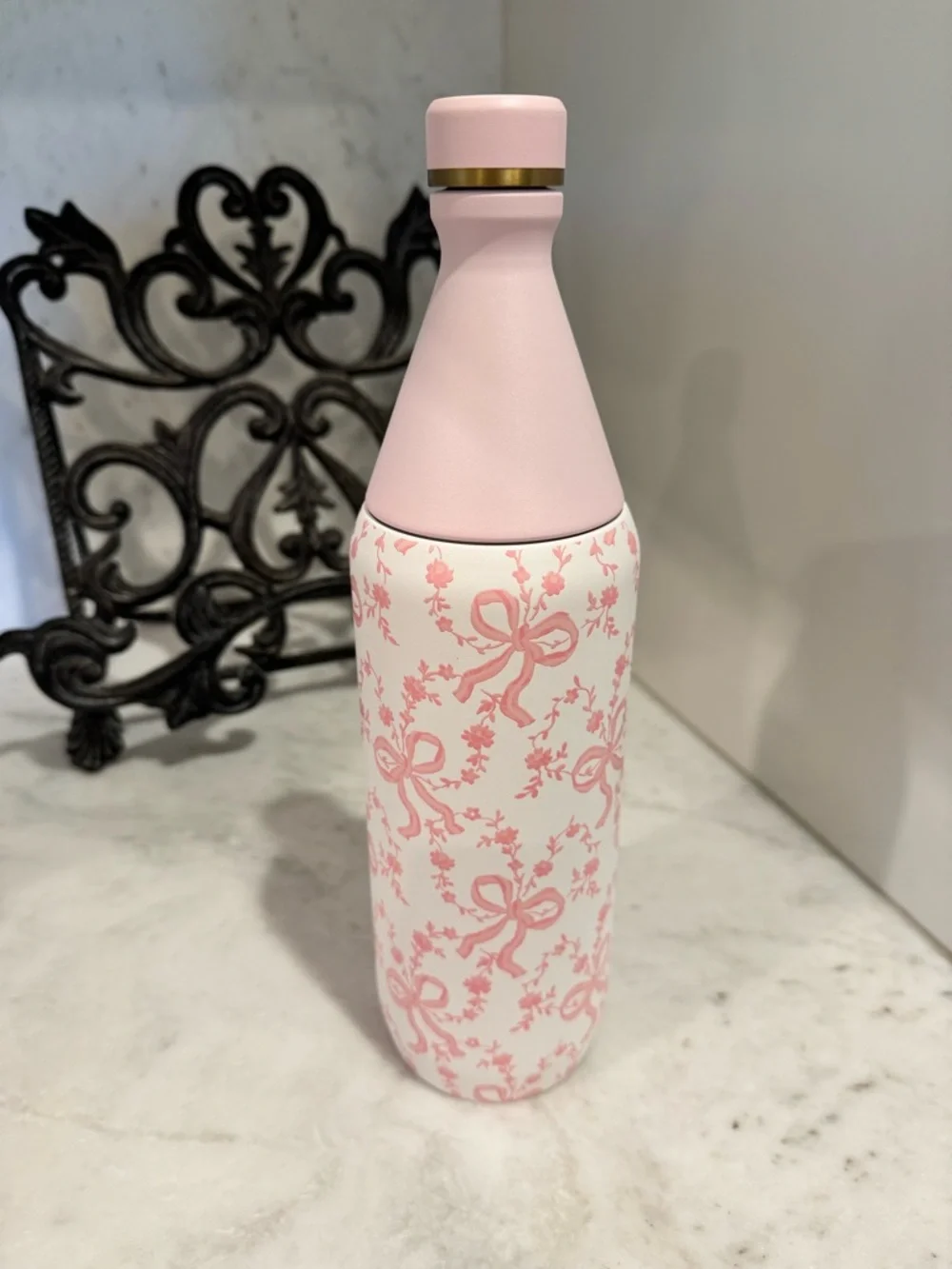 Stanley Pink and Gold Floral Insulated Bottle - Picture 2 of 4